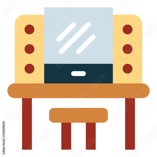 dressing room flat icon style