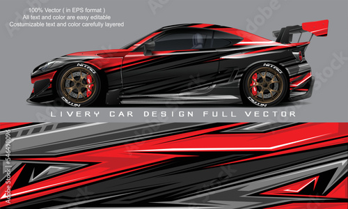 car livery graphic vector. abstract grunge background design for vehicle vinyl wrap and car branding  © Xavier