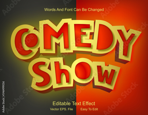 Editable Text Effect Melted Comedy Show