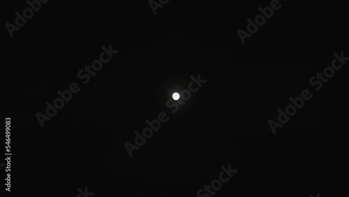 Full Moon in Chicago Night Sky photo