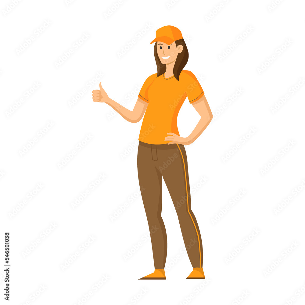 Delivery service girl. Courier delivery element vector illustration. Cartoon delivering parcels, city map, transport, drone, fast delivery express Delivery service girl. Courier delivery element vector illustration. Cartoon delivering parcels, city map, transport, drone, fast delivery express