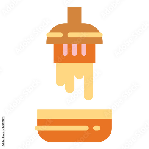 hair dye flat icon style
