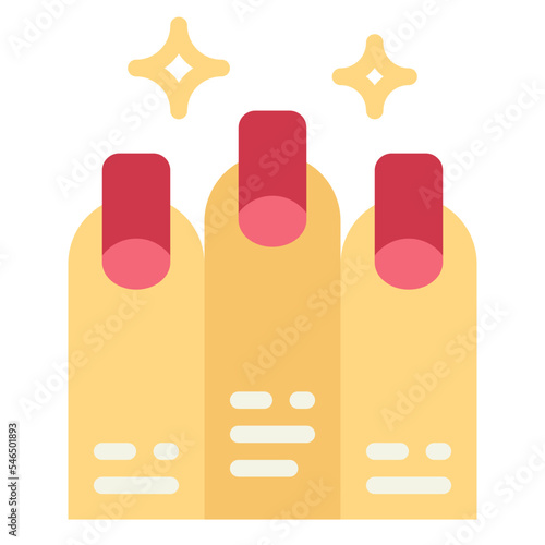 nail flat icon style