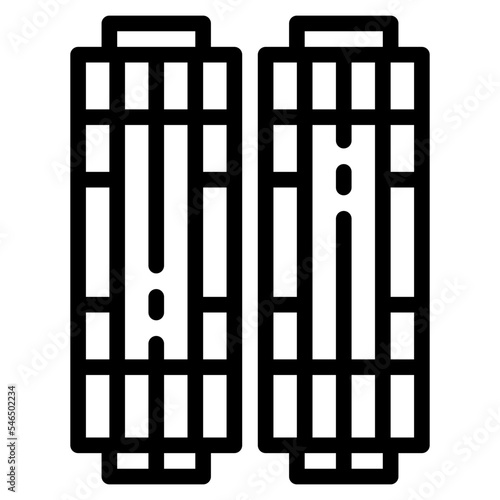 curlers line icon style