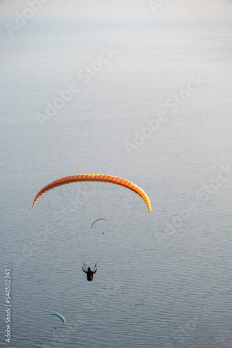 paraglider over the sea