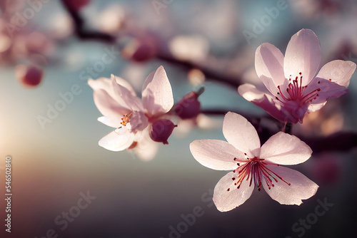 pink sakura cherry blossom in spring