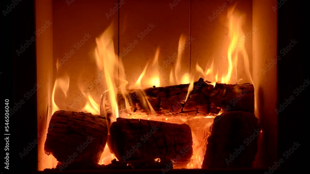 close up of home fireplace with burning flame relaxation chilling concept close up of home fireplace with burning flame relaxation chilling concept