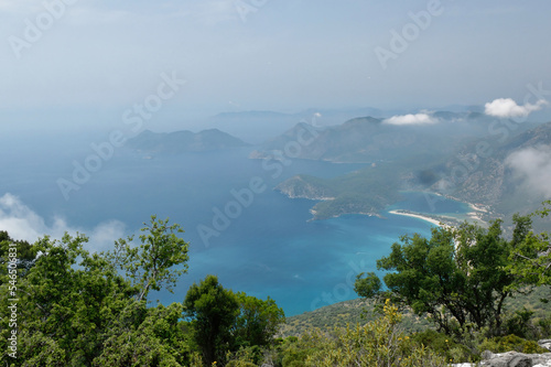 Amazing view from the Lycian Way at Blue Lagoon in Oludeniz  Turkey