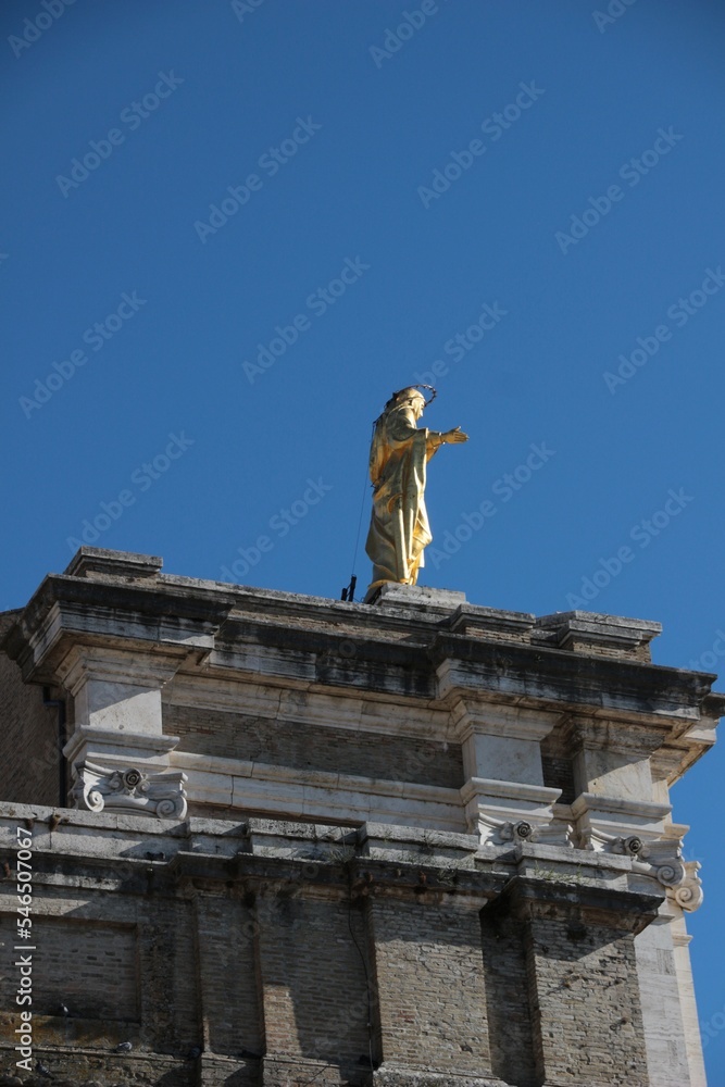 Italy, Umbria, Perugia: View of Santa Maria degli Angeli in Assisi.