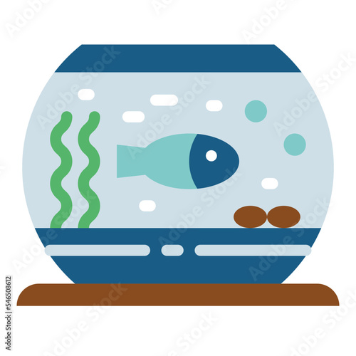 fishbowl flat icon style
