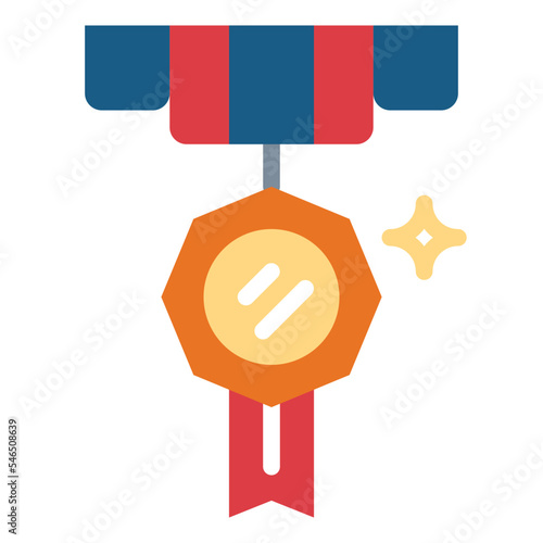 medal flat icon style