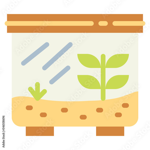 terrarium flat icon style