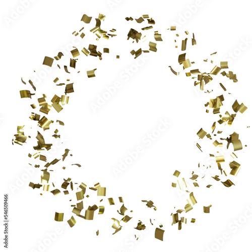 Golden ribbons vector design. Transparent luxury flying gold confetti in empty space. Elegant festive decoration for photo  gift card or web banner template