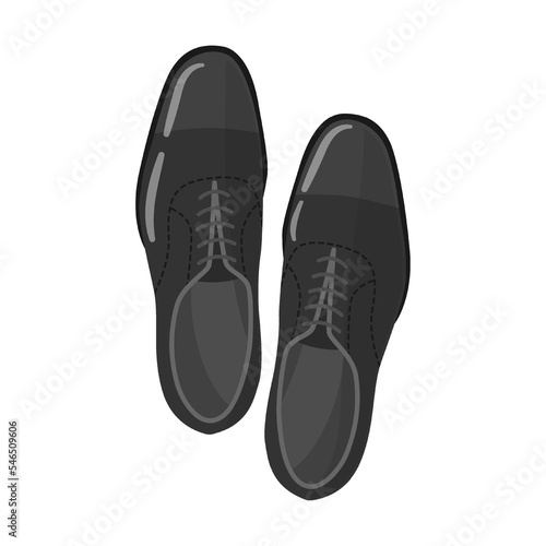 patent leather shoes, Business man or office worker accessorie and formal clothes cartoon vector illustration