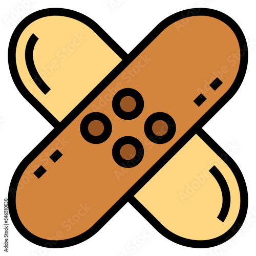 plaster filled outline icon style