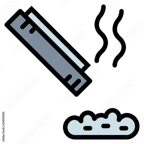 sniffing filled outline icon style