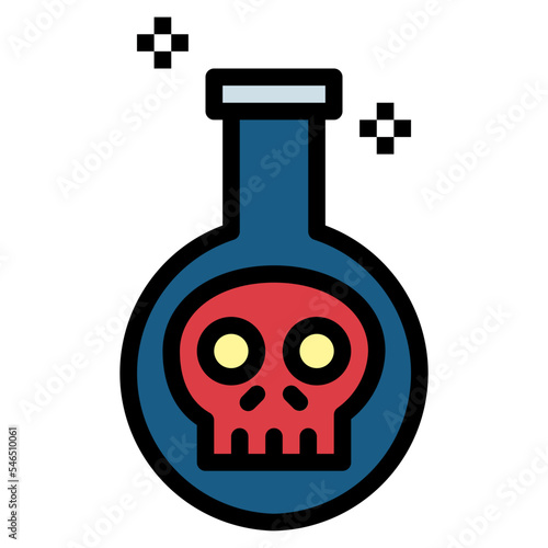 toxin filled outline icon style