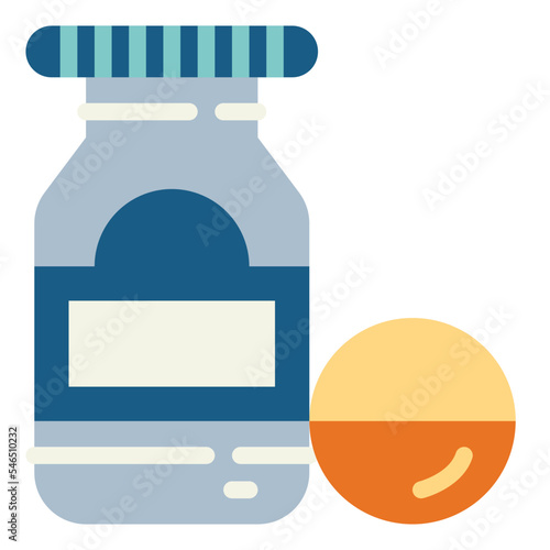 aspirin flat icon style