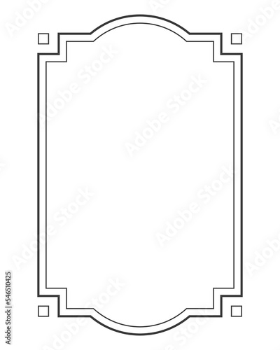 Decorative simple line double stroke frame vintage vector designs