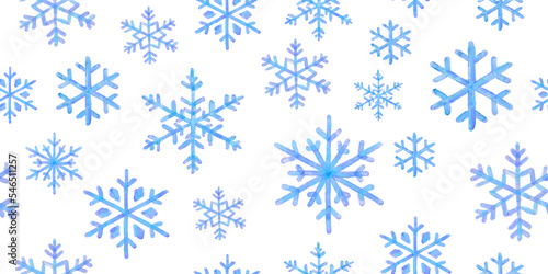 Snowflake Pattern - Seamless Vector Background - Christmas Pattern