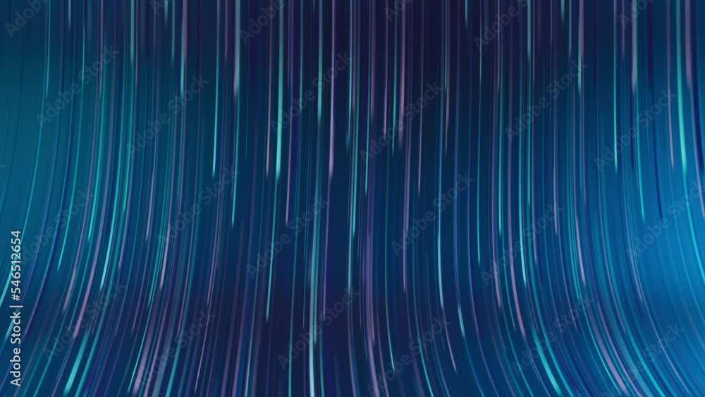 Abstract lines move like gravity in space. Neon blue, green, pink rays fall from above curving below. High quality 4k footage Abstract lines move like gravity in space. Neon blue, green, pink rays fall from above curving below. High quality 4k footage