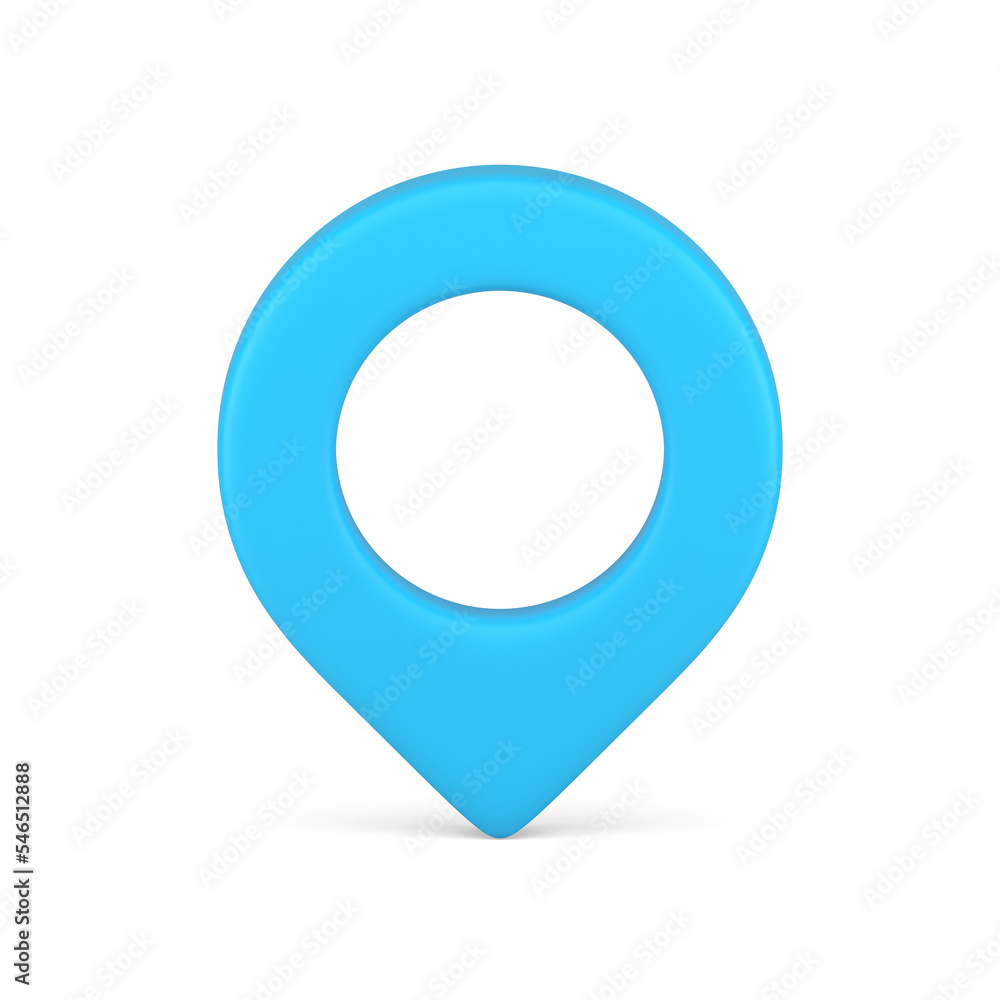Realistic blue map pin 3d icon GPS position locate isometric Realistic blue map pin 3d icon GPS position locate isometric