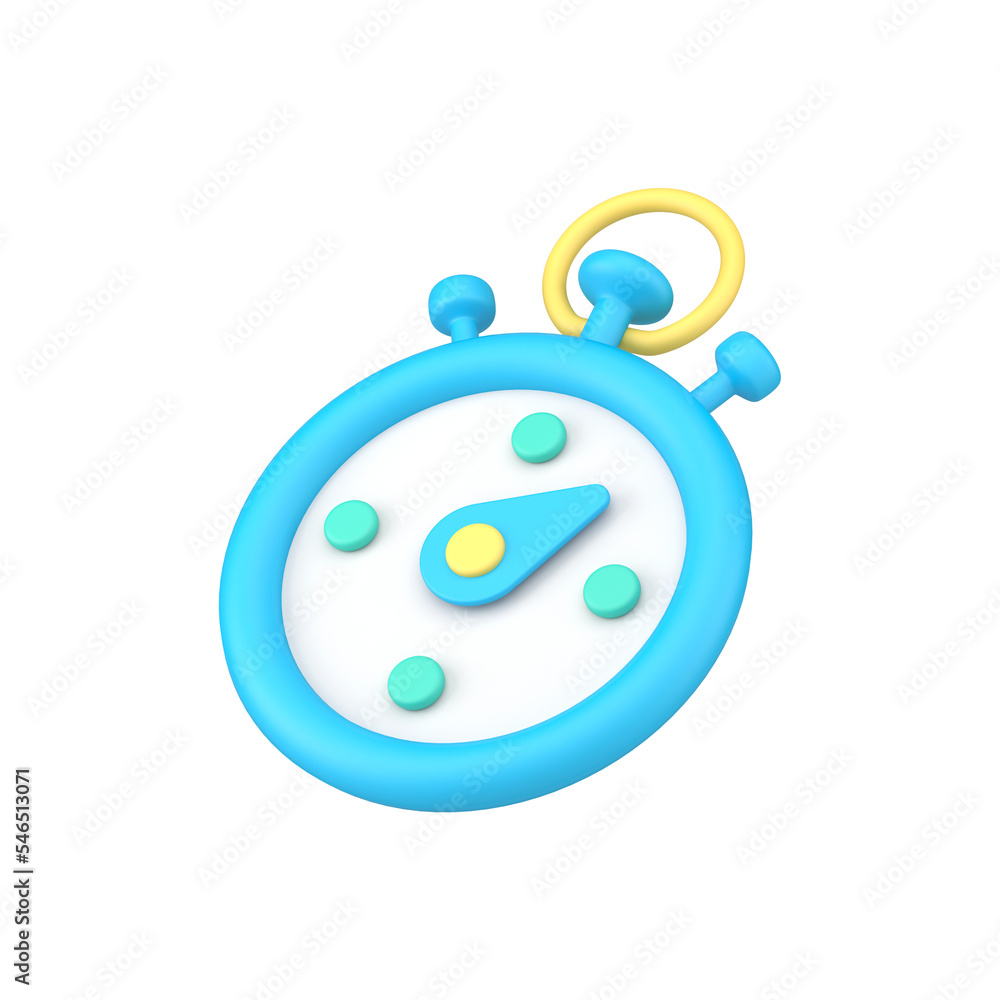 Blue isometric circle analogue timer for accuracy deadline measurement 3d icon design Blue isometric circle analogue timer for accuracy deadline measurement 3d icon design