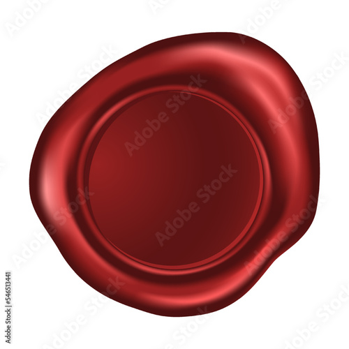 realistic paraffin Antique wax stamp in shape on white background cartoon vector illustration. Old wax seal stamp with plane heart