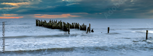 Autumn weather and coastal landscape in vicinity of old fishing village, Balt...