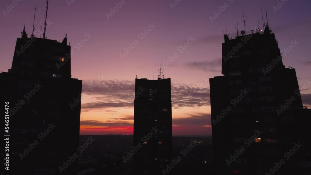 Eastern gate buildings, one of recognizable brutalism architecture symbols of Belgrade, Serbia. Eastern gate buildings, one of recognizable brutalism architecture symbols of Belgrade, Serbia.