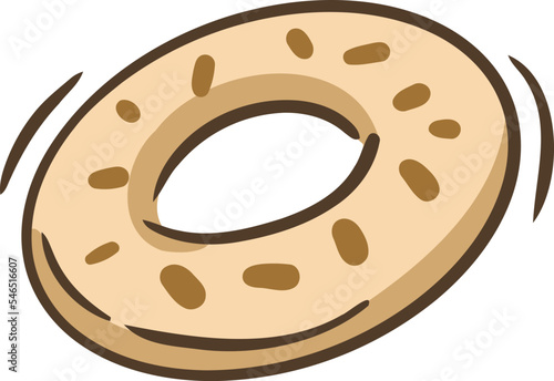 cute handdrawn donut illustration