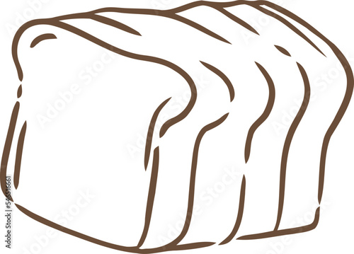 white bread handdrawn illustration