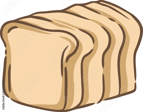 white bread handdrawn illustration