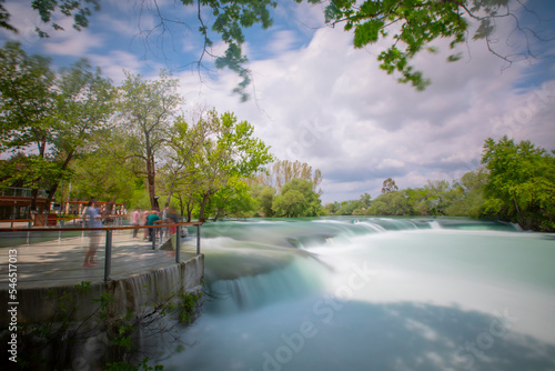 Manavgat Waterfall in Turkey. It is very popular tourist attraction. photo