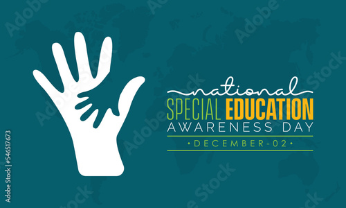 Vector illustration design concept of National Special Education Day observed on December 2