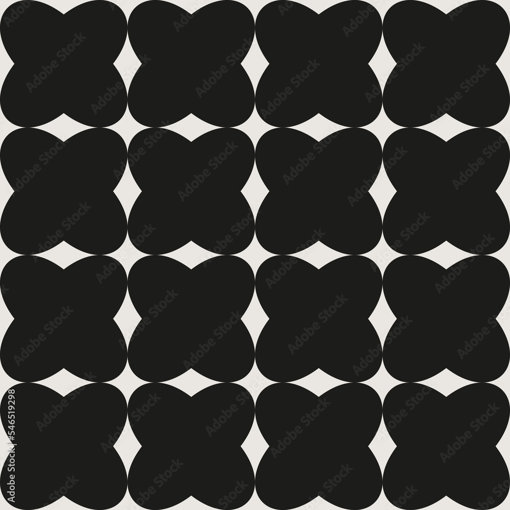 Essential monochrome geometric seamless vector pattern. Neutral geometry multi-use repeating pattern tile for packaging and backgrounds.