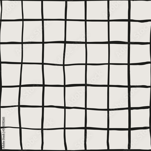 Obraz na płótnie Essential monochrome geometric seamless vector pattern. Neutral geometry multi-use repeating pattern tile for packaging and backgrounds. w salonie