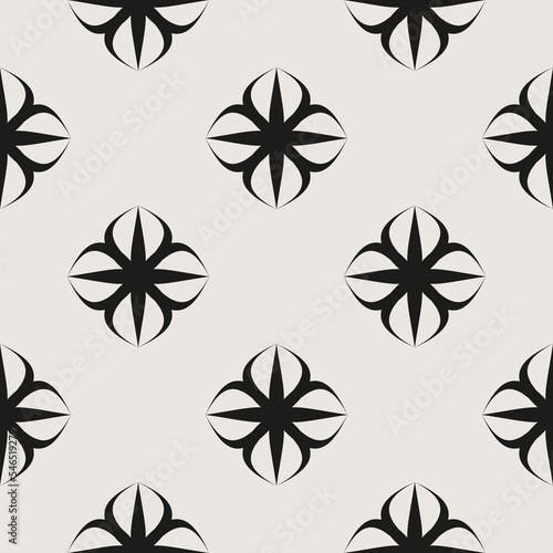 Essential monochrome geometric seamless vector pattern. Neutral geometry multi-use repeating pattern tile for packaging and backgrounds. 