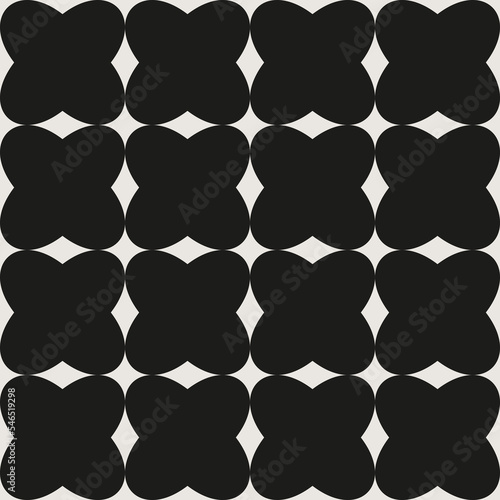 Obraz na płótnie Essential monochrome geometric seamless vector pattern. Neutral geometry multi-use repeating pattern tile for packaging and backgrounds. w salonie