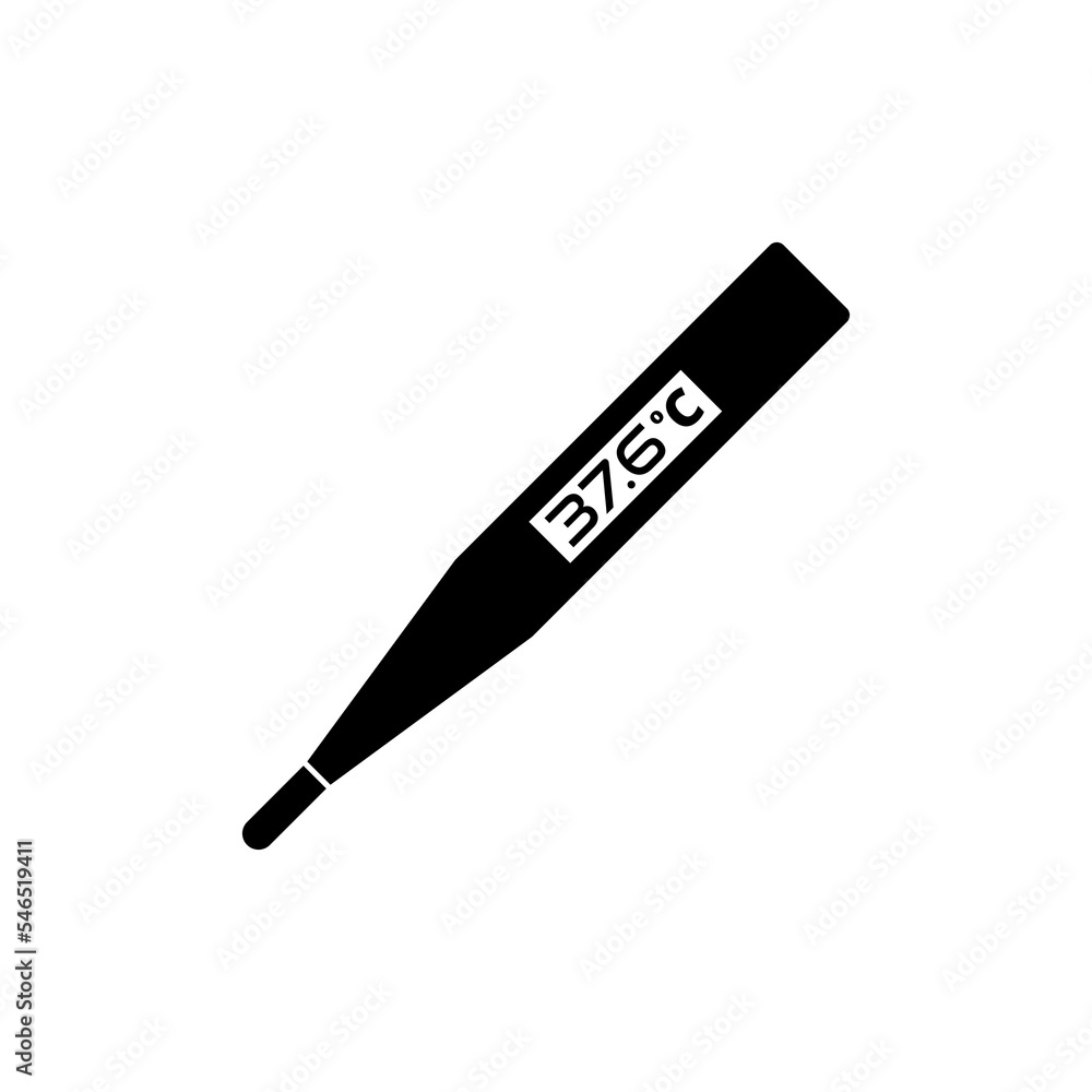 Fototapeta premium Digital thermometer icon. 