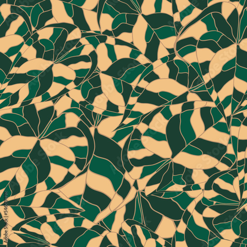 Anthurium leaves seamless vector pattern