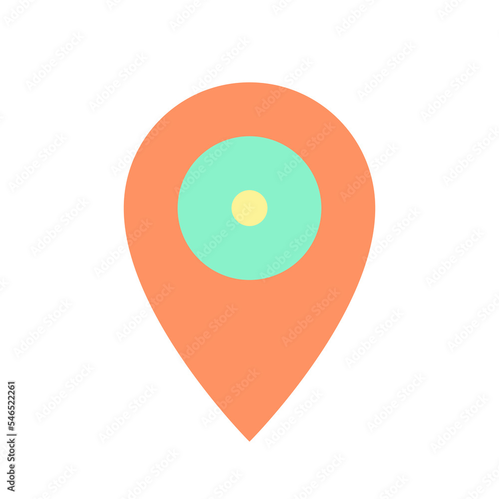 Location mark flat color ui icon. Find place on map. Navigation service. Online support. Simple filled element for mobile app. Colorful solid pictogram. Vector isolated RGB illustration Location mark flat color ui icon. Find place on map. Navigation service. Online support. Simple filled element for mobile app. Colorful solid pictogram. Vector isolated RGB illustration