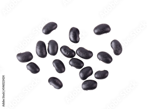 Black beans isolated on  transparent png photo