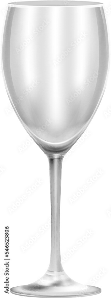 Realistic wine glass. Empty drink container mockup Realistic wine glass. Empty drink container mockup