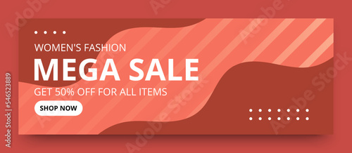 Women fashion sale discount banner promotion background