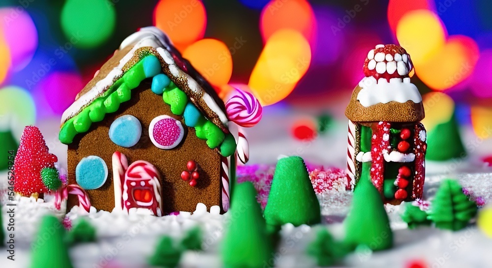 gingerbread house, christmas house, beautiful christmas composition