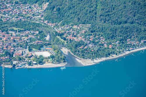 Aerial view of Cannobio from a mountain