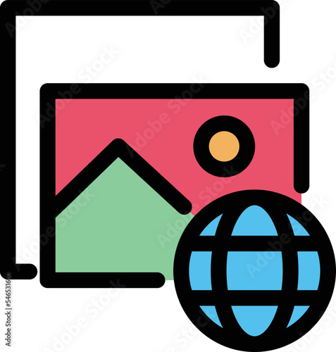Image server Vector Icon which is suitable for commercial work and easily modify or edit it
