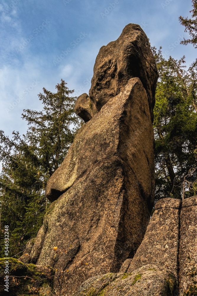 jesienna panorama skała