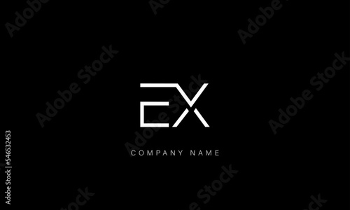 EX, XE Abstract Letters Logo Monogram